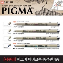 [30%]사쿠라 피그마 마이크론 중성펜 4종 18색 낱개, 05_피그마 마이크론 005 레드