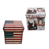 NKMALL 1+1 수납의자 스툴 빈티지정리함 트렁크정리함, 1+1 빈티지미국+오토바이