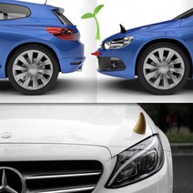 더시스 차량용 데코 포인트 스티커 악마뿔 잎사귀, 악마뿔 블랙, 1개