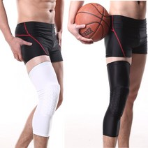 SR 패드무릎보호대 다리슬리브 쿠션보호대 다리보호대, 무릎보호대(단)-화이트