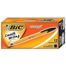 BIC) 오렌지볼펜(0.7mm-12개입), 흑 M501181
