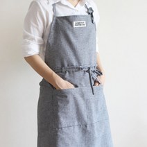 네이처데코 블랙체크 남자 앞치마