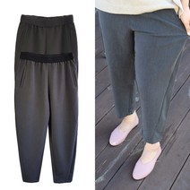 핑크홀릭 지아 데일리 사선 밴딩 슬랙스