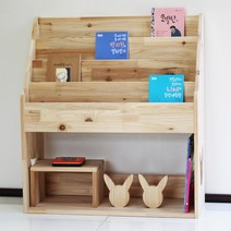 양지가구 원목잡지꽂이 전면책꽂이 DIY 책장 정리선반 진열장 틈새책장 책꽂이 공간정리 파스텔색 소품정리 책정리 동화책, 원목 전면책꽂이4단800 삼나무