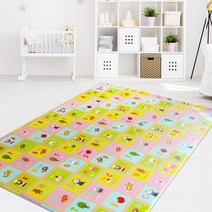 JSS&D 놀이방매트 거실 바닥 PVC 쿠션매트 유아 층간소음방지 발매트, 알파벳양면