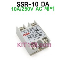 Any SSR-10 무접점 릴레이 (3~32V로 220V 제어) DC-AC 임베디드, 1개 단위