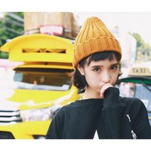 숏 비니 커플 모자