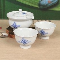 백자 청목단 여행다기 2인세트