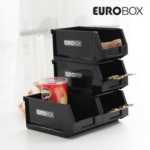 EUROBOX 다용도정리함 블랙 S, 1개