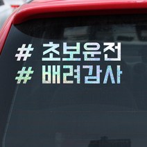 루키마켓 해시태그 자동차스티커 주문제작스티커, 초보배려태그 오로라, 1개