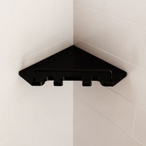 바스앤바스 인조대리석 욕실 코너선반 BB-123B, 검은색, 1개