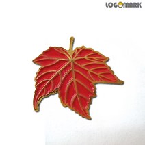 로고마크 붉은단풍잎 뺏지
