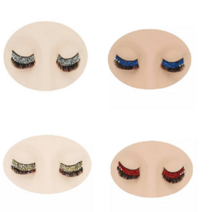 예쁜 공연댄스무대분장 속눈섭1쌍, 레드, 1개