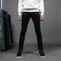 DESPERADO 데스페라도 JM-8293 바이커st 블랙 코튼 슬림팬츠 청바지