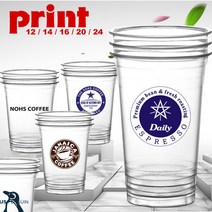 오케이워터 투명컵 인쇄 생과일컵 주문제작 테이크아웃 플라스틱, 1개