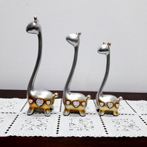 쇼핑아트 기린장식품3p(12), 실버