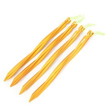 노마드캠핑 초경량 알루미늄 트위스트 텐트팩 25cm, 골드, 4개입
