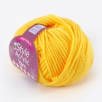 [앵콜스] 스타일아크릴실(10개사면 1개덤) 뜨개실 털실 손뜨개, 04 노랑