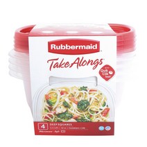 러버메이드 테이크 어롱 딥 밀폐용기세트, 4개입