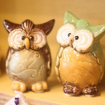 아울하우스 인테리어 소품 -꼬마커플부엉이