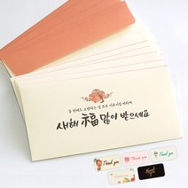 더굿데이 새해 용돈봉투 캘리봉투 10장_봉투스티커증정, 새해복많이받으세요봉투10장(1세트)