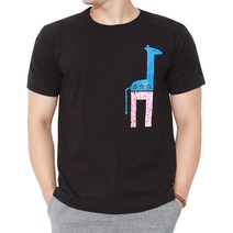 빅사이즈 기린 그림 반팔