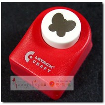 포코스 LETACT 모양펀치(CP-A) 39종모양(18mm), 둥근나비