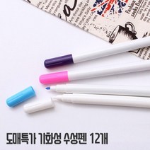 @도매특가) 기화성수성펜(12개), 퍼플(기화성)