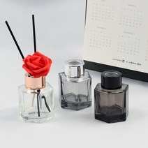 샬롯디퓨저 50ml 육각 디퓨저용기, 육각용기-투명(핑크골드캡), 1개