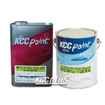 KCC 철재용 에폭시페인트 상도 ET574 4L 선박용 2액형 내부용 외부용, 흑색 4L