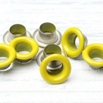 JSTrading 아일렛(하도메) 5호 20세트 15컬러 단추, 옐로우5호, 20set