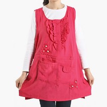 꼬레하우씨 예쁜앞치마 면앞치마 방수앞치마 75종 앞치마, 선택18-3.수선화지퍼_핑크, 1개