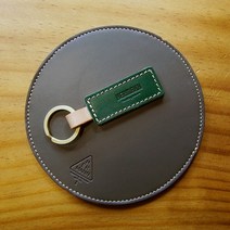 헤르만 마그넷링 - 스퀘어 가죽 키링 키홀더 열쇠고리 자석 스마트키, 파인 그린