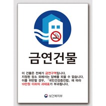 EsignMART 금연건물표지판 99781 이사인마트, 크기및소재 : A3(알루미늄)