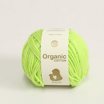 [앵콜스] 아가 오가닉코튼실 30g AGA Organic Cotton 유기농 면사 오가닉실 뜨개실 아기옷 아기양말 모자, 46 라임연두