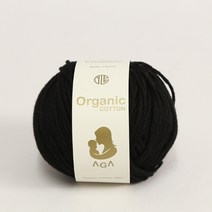 [앵콜스] 아가 오가닉코튼실 30g AGA Organic Cotton 유기농 면사 오가닉실 뜨개실 아기옷 아기양말 모자, 36 까망