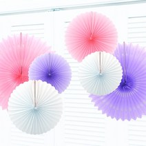 파티해 페이퍼휠 장식세트 6개입, 라일락
