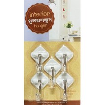 우일 마름모180도 행거5P(HT-02)접착식걸이 후크