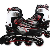 퍼니스포츠 고급형 성인용 인라인스케이트 240~280mm(남여공용), 레드