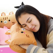 프라이스마켓 사무실 낮잠베개 수면베개 책상베개, 레드딸기
