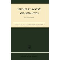 Studies in Syntax and Semantics Hardcover, Springer