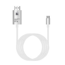 C타입 HDMI TV연결 케이블 갤럭시 노트20 울트라 S20, 실버, 1개, 실버