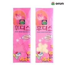 후디스 고무장갑 (M)중, 아이보리, 1팩