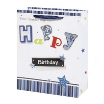 이엔그린 쇼핑백, 선택6)해피버스데이 입체 2-1매