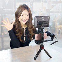 오토케 프리티BJ 패키지 개인방송장비 스마트폰촬영 룩스패드22H BY-PVM50 가성비 세트, 프리티BJ (삼각대 그레이 룩스패드 어댑터 추가)