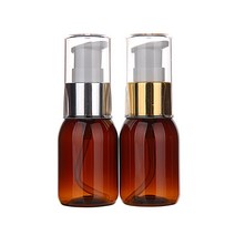 금속에센스용기 20ml 30ml 50ml 60ml 75ml 80ml 100ml 펌핑용기, 갈색 실버캡