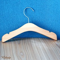 코코디피 아동복 의류매장용 옷가게소품 원목옷걸이 나무 우드 목재 옷거리 행거 업소, 백골색(10개묶음), 1개