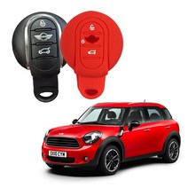 카포카 미니쿠퍼 컨트리맨 3세대 F60 N타입 3버튼 실리콘케이스 키홀더, 미니쿠퍼컨트리맨_레드