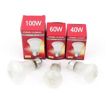 번개표 크립톤전구 40W 60W 100W 불투명 E26베이스 백열전구, 40W불투명(E26)전구색(노란빛)
