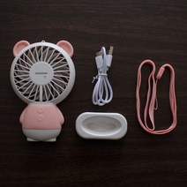 대원 LED 미니 휴대용 선풍기 DW-EF800, 베어핑크